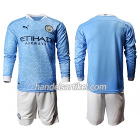 Manchester City Kinder Heim Trikotsatz 2020/21 Langarm (+ Kurze Hosen)